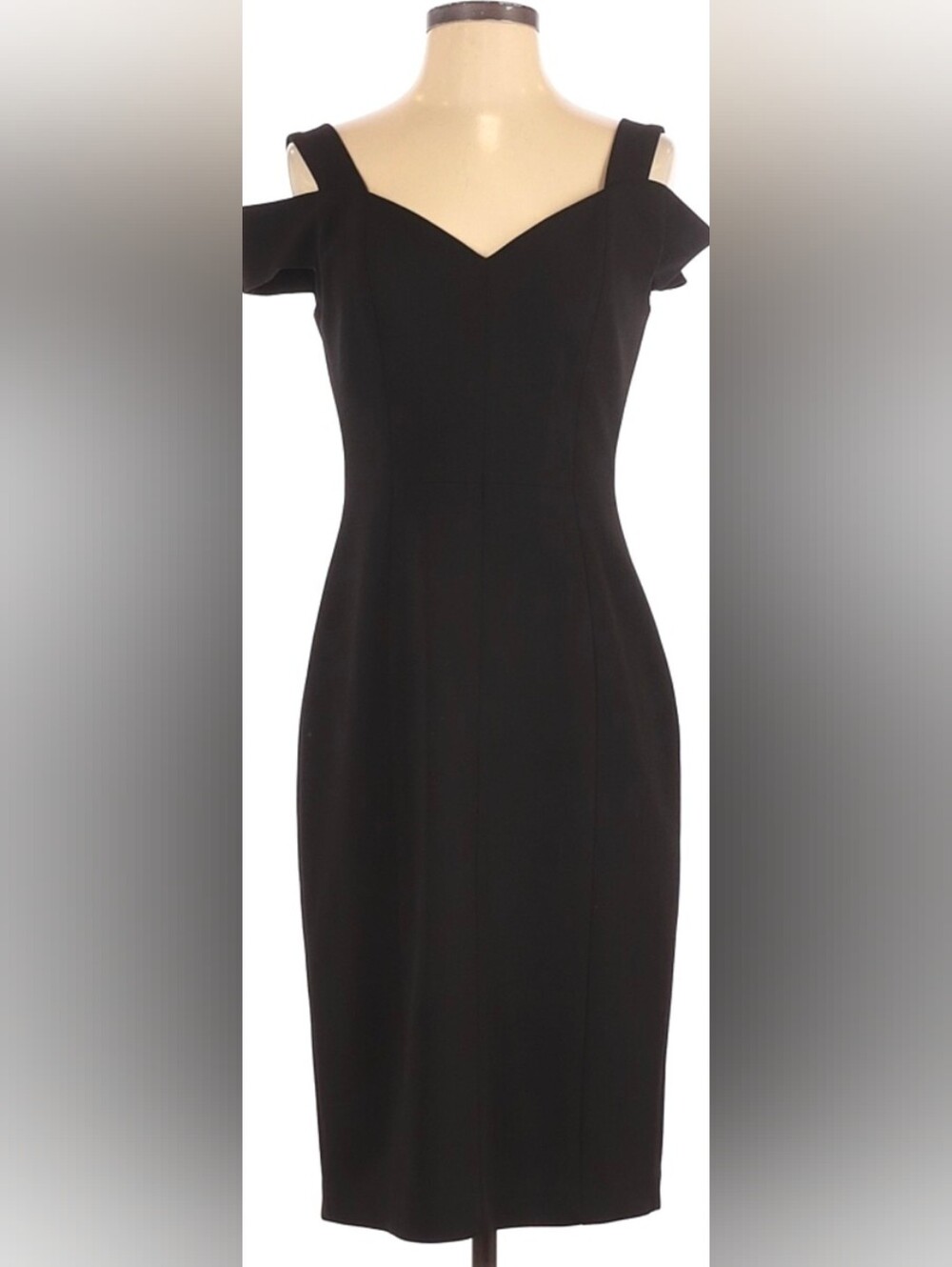 Eliza J Black Strapless Sheath Dress